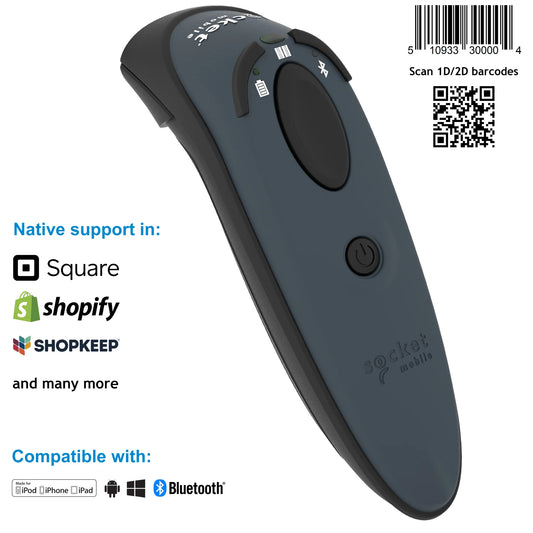Socket Mobile DuraScan D750 Handheld Barcode Scanner - Grey